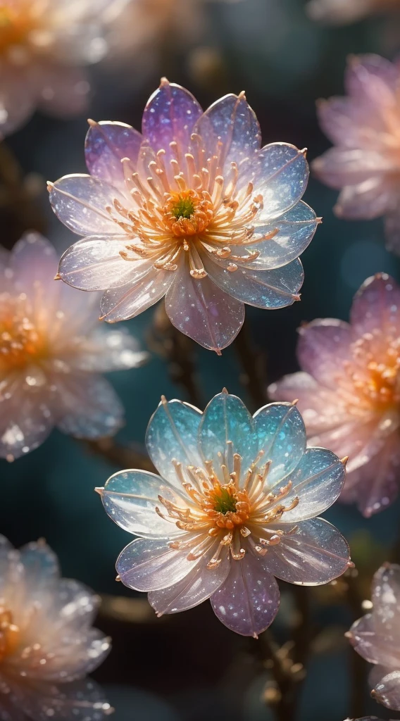 crystal spring blossom,
fantasy, galaxy, , 
shimmering, sparkling, splendid, colorful, 
magical photography, dramatic lighting, photo realism, ultra-detailed, 4k, Depth of field, High-resolution