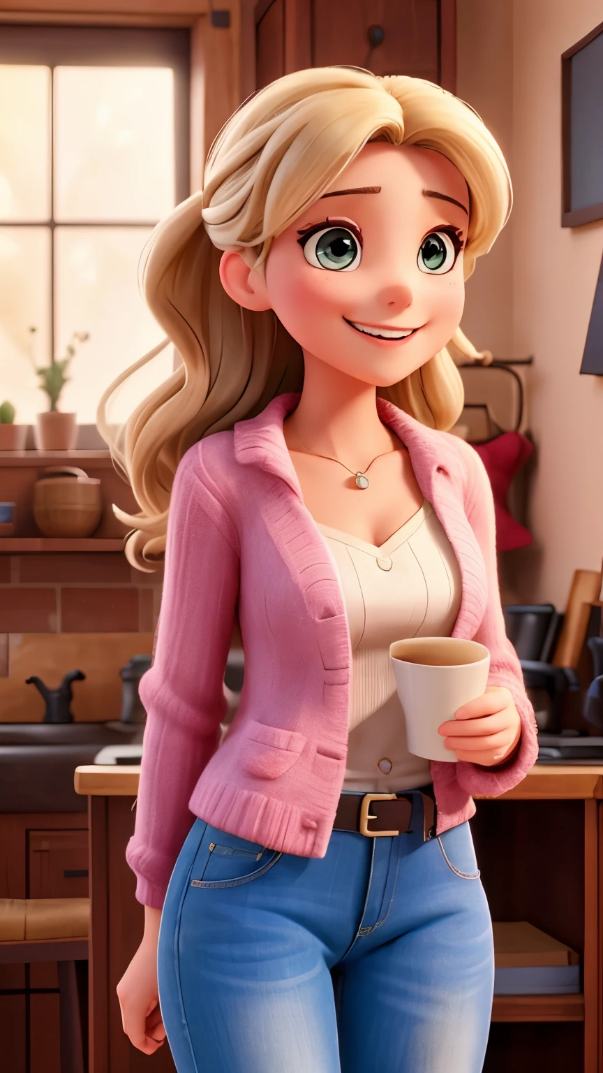 A very happy beautiful woman