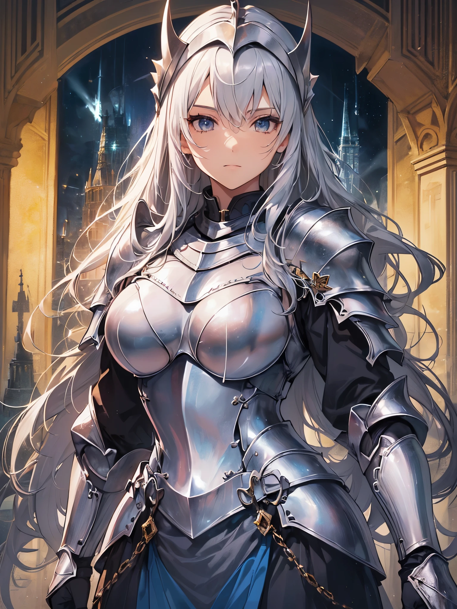 ((highest quality)),(ultra high resolution),(Super detailed),(detailed description),((best CG)),(best work of art),super precision art,amazing drawing art,(Fantasy art with precise details:1.5), (one female knight:1.8),(beautiful and well-shaped face:1.5),sharp,(transparent crystal armor:1.6),(A detailed carved sword:1.4),