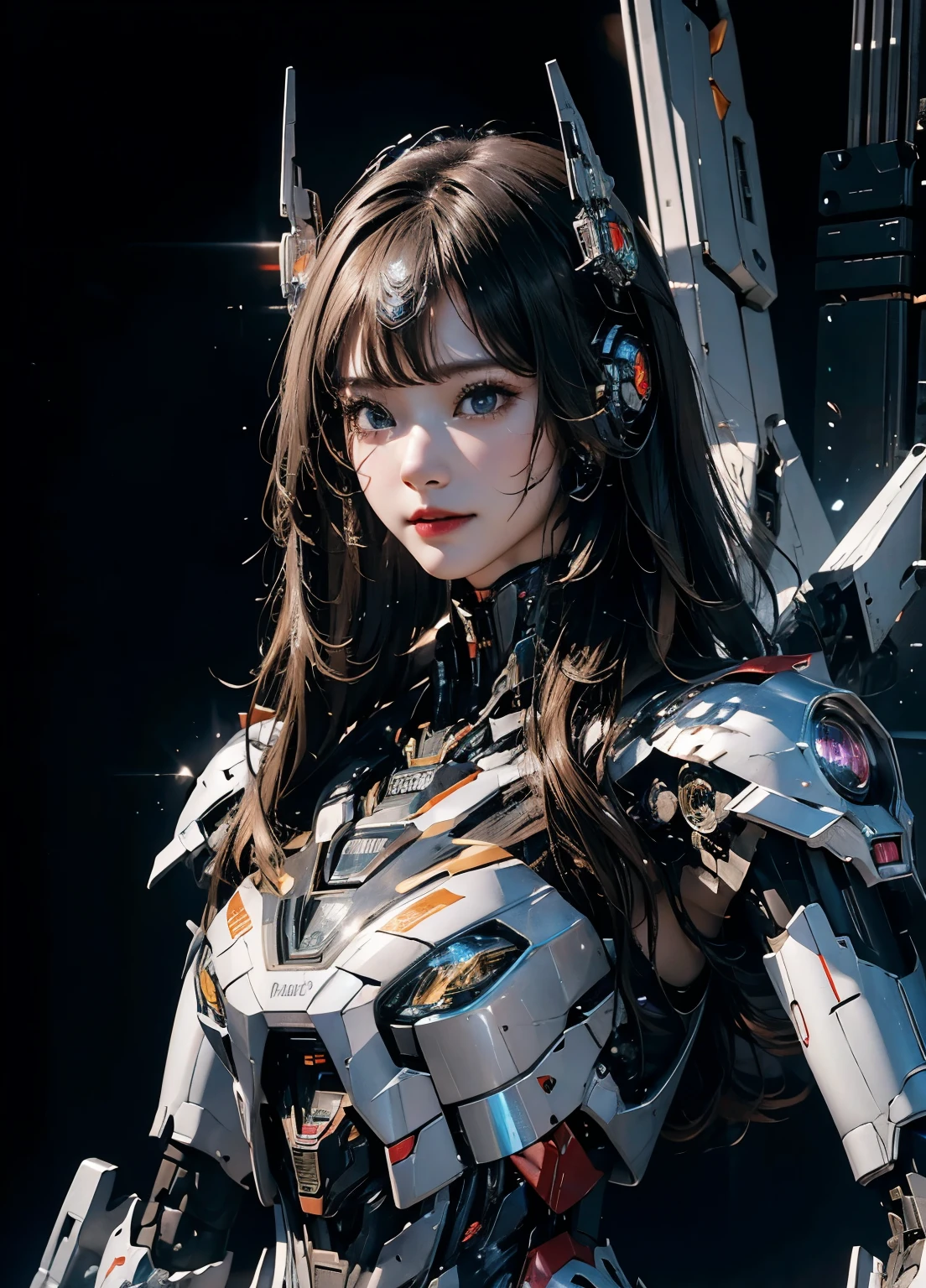  Super detailed, advanced details, high quality, 最high quality, High resolution, 1080p, hard disk, beautiful,(war machine),beautifulサイボーグ女性,Mecha cyborg girl,battle mode,Mecha body girl,She is wearing a futuristic war machine mecha,full body shot