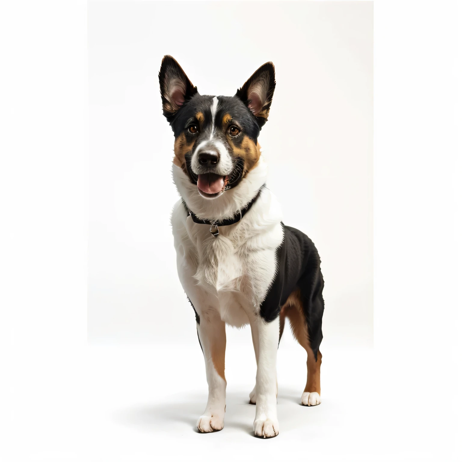 digital art,Full-color full-length image of a dog on a white background