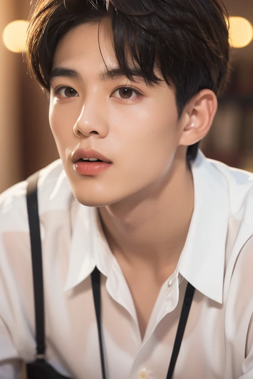 highest quality,masterpiece,ultra high resolution,(reality:1.4),original photo,cinematic lighting,
maleの子1人,Upper body,black eye, become familiar with, Upper body, maleの子1名, 27 years old, good looking, Wind, Light of the sun, they want、room、素晴らしいgood looking((male&#39;hair is moving))、cute、perm、Johnny&#39;s、A face like Ren Meguro、Like Sota Fukushi、wearing a tuxedo、Fresh、eyebrows are not too thick、short hair、laughter、((white shirt))、double teeth、brown skin、wearing a suit、Butler-like atmosphere