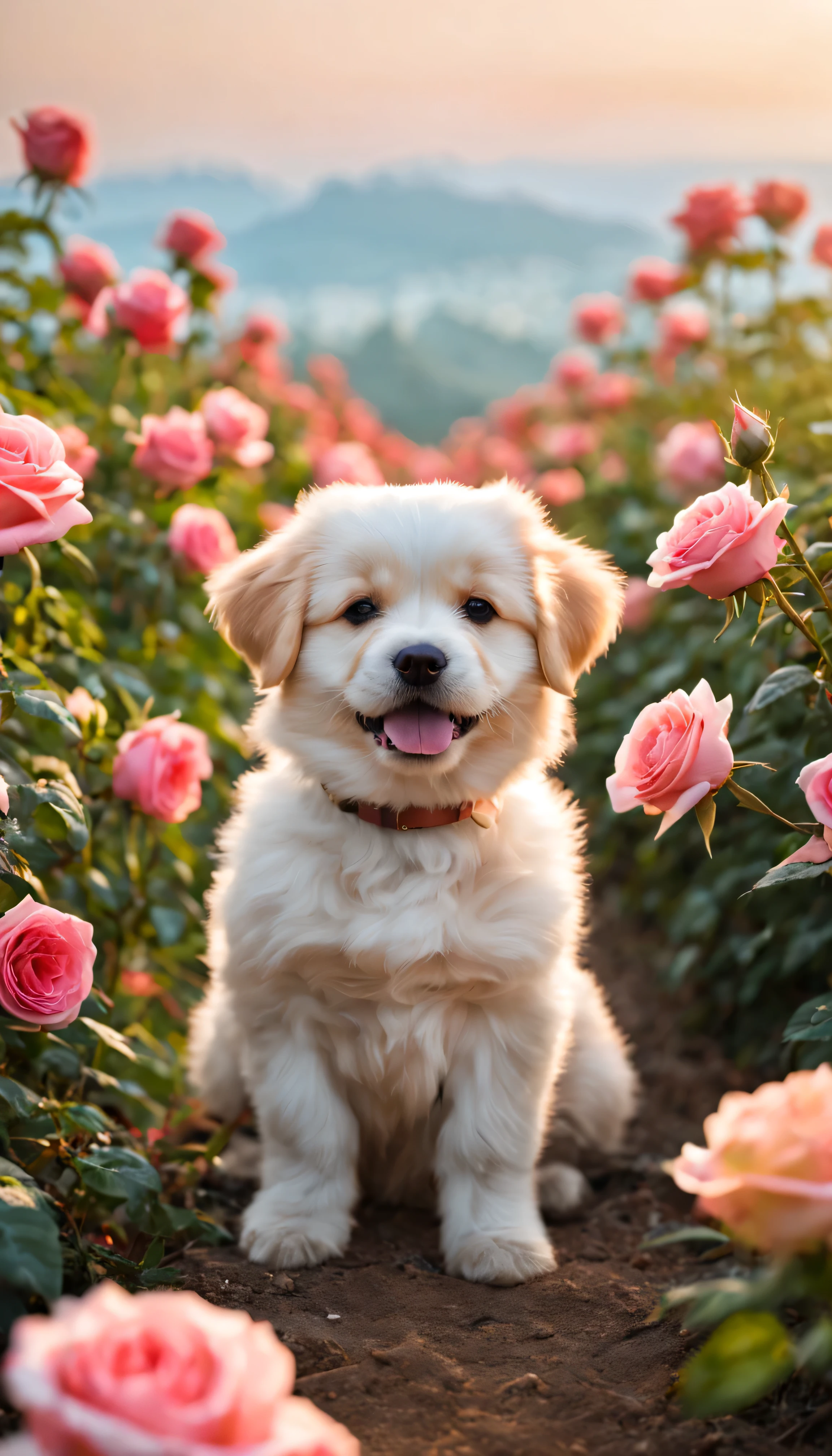Photo of little white rabbit sitting in a flower field，Countless colorful flowers of all kinds.Flower sea background(HD)，(best quality,4k,8k,high resolution,masterpiece:1.2),super detailed,(actual,photoactual,photo-actual:1.37),Flower sea view,spring landscape,beautiful blooming flowers,clear blue sky,golden sunshine,bright colors,peaceful atmosphere,Peaceful and peaceful,Picturesque scenery,depth of field，Large aperture，photography，volumetric fog，halo，flowering，dramatic atmosphere，sunny morning.Clear outlook，There are tall green daisies