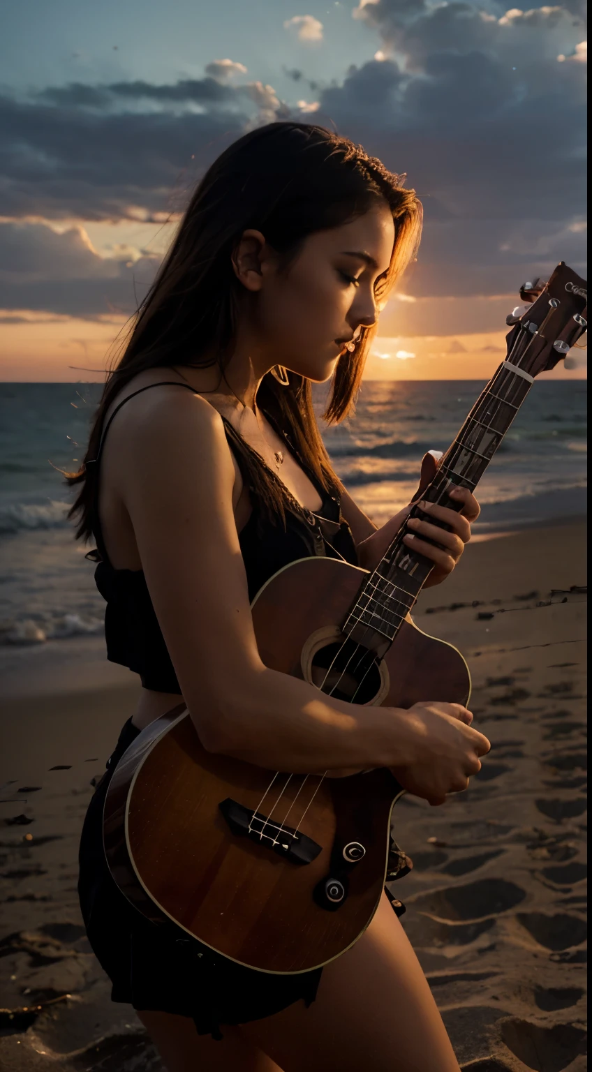 vanessa carlton, beach, nude, (((guitar)))