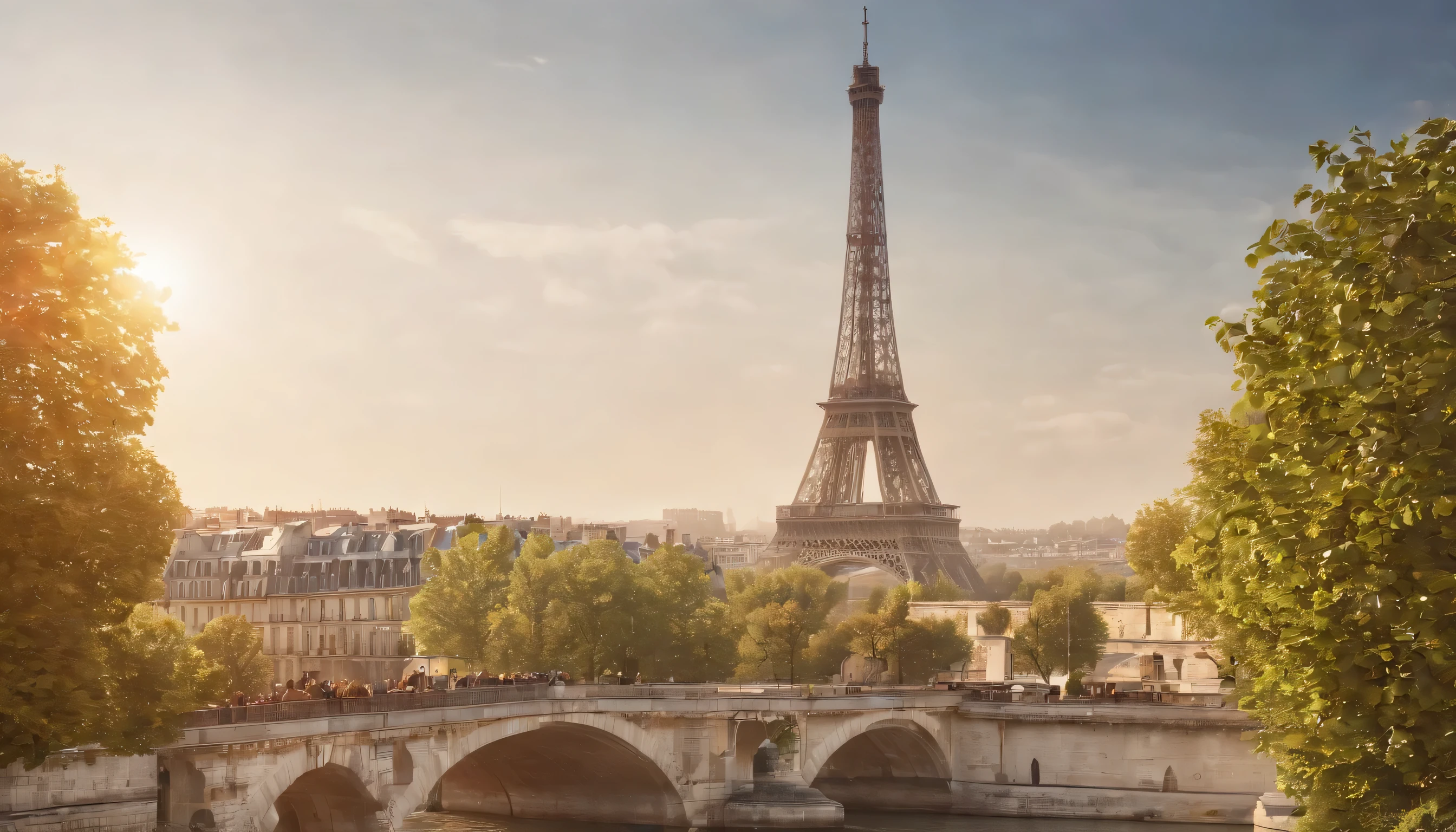 (Highly detailed CG Unity 8k wallpaper、masterpiece、highest quality、Super detailed)、(best lighting、best shadow、very delicate and beautiful)、highest quality、8k、Detailed facial depiction、masterpiece、highest quality、clear image quality、
Photos of famous landmarks in Paris, such as the Eiffel Tower and the Arc de Triomphe, seen from the train window。