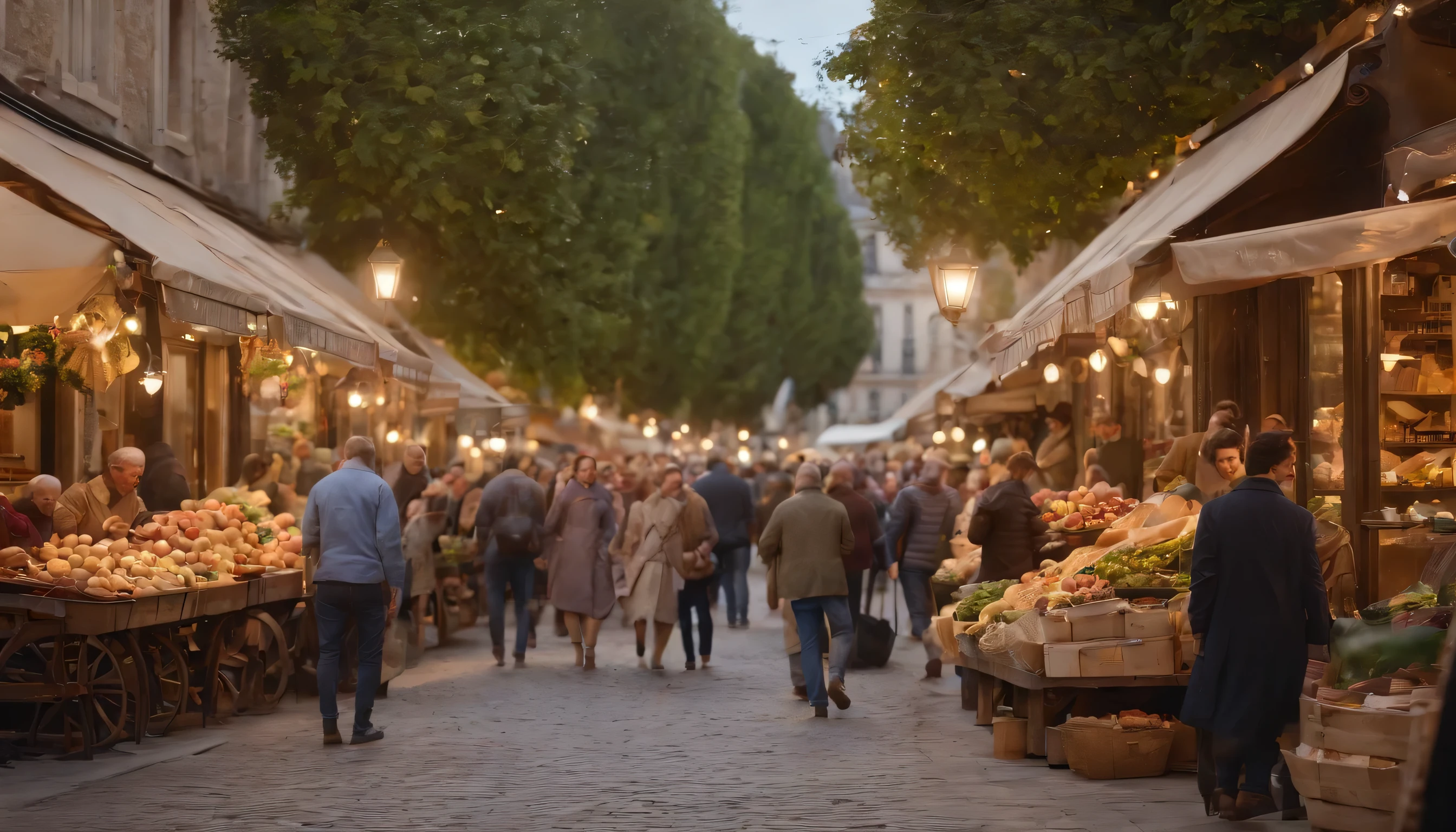 (Highly detailed CG Unity 8k wallpaper、masterpiece、highest quality、Super detailed)、(best lighting、best shadow、very delicate and beautiful)、highest quality、8k、Detailed facial depiction、masterpiece、highest quality、clear image quality、
Introducing photos of the French cityscape and lively markets seen from the train window。