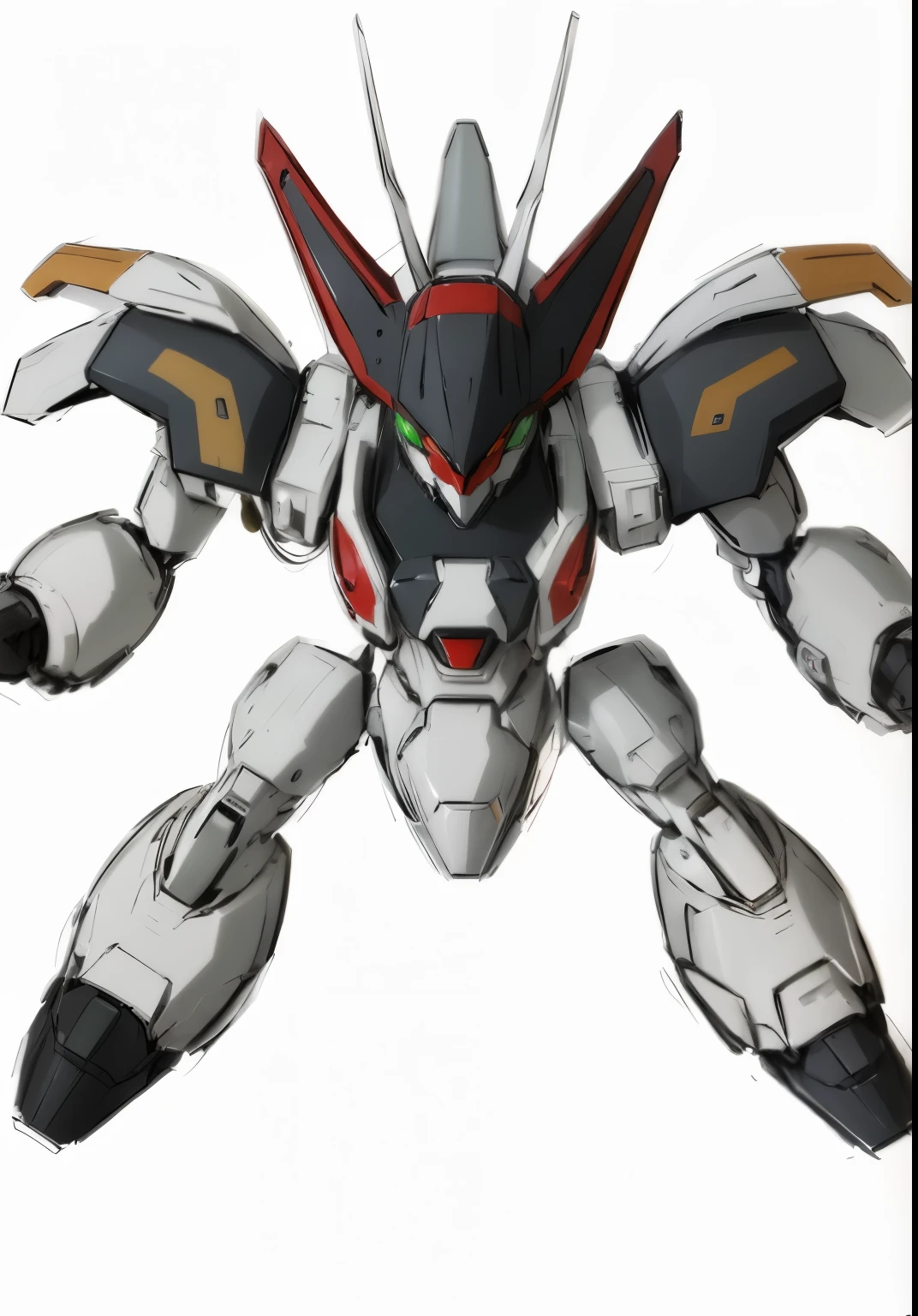 green eyes red nose drawing, Mecha anthropomorphic penguin, cool Mecha style, # Mecha, Mecha inspired, ferra white Mecha, white Mecha, Anime robot mixed with organic, Mecha art, Mecha suit, Barbatos mobile suit, barbatos gundam, Mecha anime