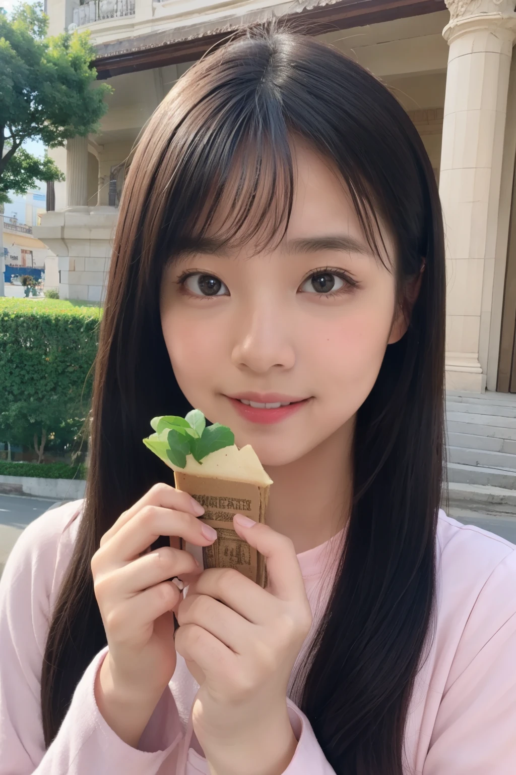 (((medium shot))), two individuals, pretty girl、、outside the castle, playful, playful, sweet, Happy, smile, Happy, cute eyes, playful, cinematic lighting, 8k, masterpiece, Accurate, anatomically correct, high detail, high quality, High resolution, award-winning, 最high quality, 16k,