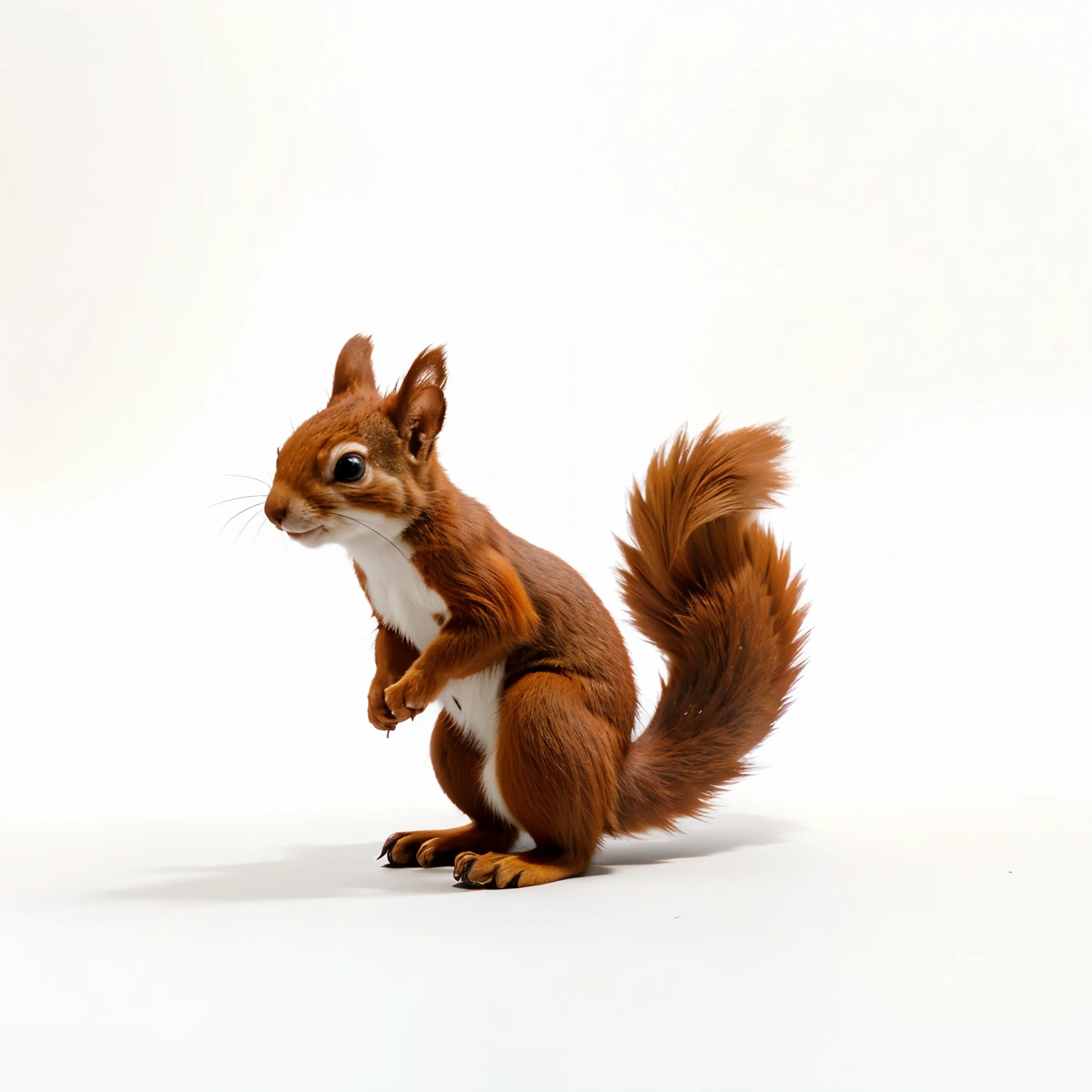 red squirrel,Digital Style, on a simple very white background