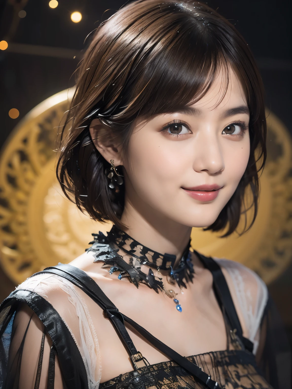 172
Shorthair, a 20 yo woman, gentle smile, abstract, (entangle:1.2), (background is fractal design:1.46)