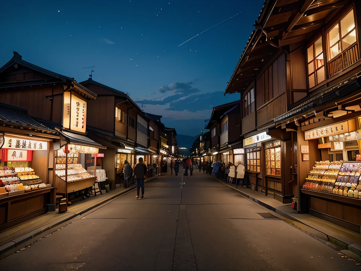 masterpiece, 最high quality, high quality, that&#39;exquisite, beautiful, 8k, Japan food stalls, background, Cotton candy, Japan Night Shop,　japanese festival
