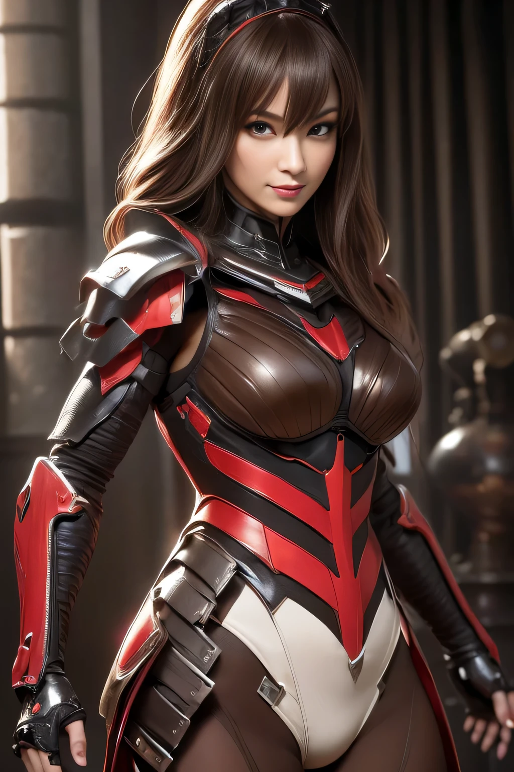 (High resolution,masterpiece,highest quality,Very detailed CG, anime, official art:1.4), realistic, photograph, amazing detail, everything is complicated, shiny and glossy,Amazing number of layers, 8K wallpaper, 3D, sketch, cute, figure,( alone:1.4), perfect female proportions,villain's daughter, (Fusion of dark brown cockroach and lady:1.4), (brown cockroach woman:1.2), (brown cockroach woman:1.2), (Fusion:1.2), (alone:1.4), (evil smile:1.2), muscular, abs, (Cockroach brown exoskeleton bio insect suit:1.4), (Cockroach brown exoskeleton bio insect armor:1.2), (brown transparent cockroach feathers:1.4), (Antennae of brown cockroaches:1.3),