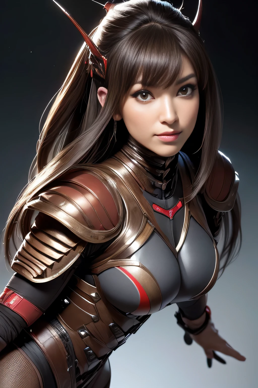 (High resolution,masterpiece,highest quality,Very detailed CG, anime, official art:1.4), realistic, photograph, amazing detail, everything is complicated, shiny and glossy,Amazing number of layers, 8K wallpaper, 3D, sketch, cute, figure,( alone:1.4), perfect female proportions,villain's daughter, (Fusion of dark brown cockroach and lady:1.4), (brown cockroach woman:1.2), (brown cockroach woman:1.2), (Fusion:1.2), (alone:1.4), (evil smile:1.2), muscular, abs, (Cockroach brown exoskeleton bio insect suit:1.4), (Cockroach brown exoskeleton bio insect armor:1.2), (brown transparent cockroach feathers:1.4), (Antennae of brown cockroaches:1.3),