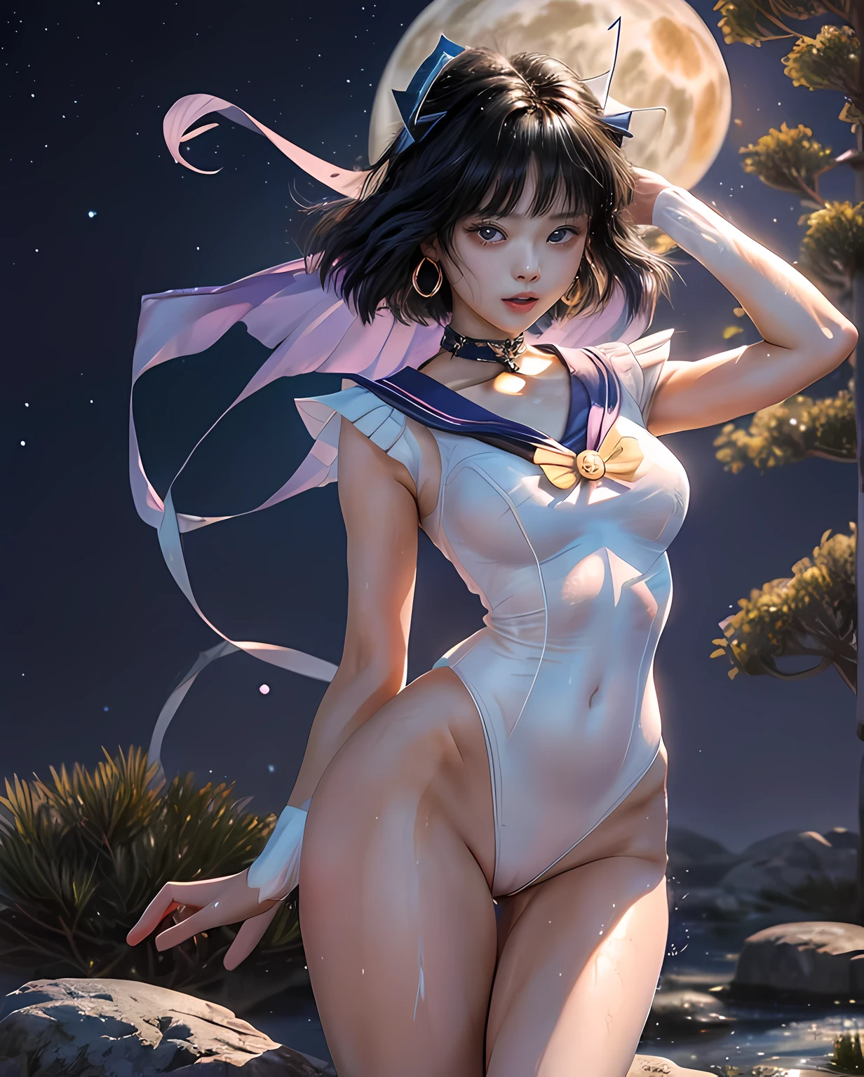 sailor saturnがCowgirlで性交する, (((realistic, highest quality, High resolution, real women pictures:1.2))), (((sailor saturnのレオタードを着ている16歳の女子高校生:1.4)), (sailor saturnのコスチューム), (slender body shape:1.8), Cowgirl性交する, ((anatomically correct:1.2)), short-haired with bangs, (I am wearing a white sailor warrior leotard whose fabric is too thin..:1.2), vaginaに陰茎を挿入するCowgirlポーズ, curved body, 大きく股を開いてCowgirl, A white leotard that sticks to your skin too much, vaginaの詳細な描写, beautiful thighs, Huge penis is pushed up by the girl'vagina, nose too small, toned stomach, beautiful girl has sex with her clothes on, saddle, Cowgirl, Girl straddles guy, (normal limb), Too cute small face, the whole body is wet, put your hands behind your head, nostrils are not visible, realistic, vaginaが濡れている, lips slightly open, (anatomically correct:1.2), A guy inserts a penis into a girl, sailor saturn, 夕暮れの商店街でCowgirl性交