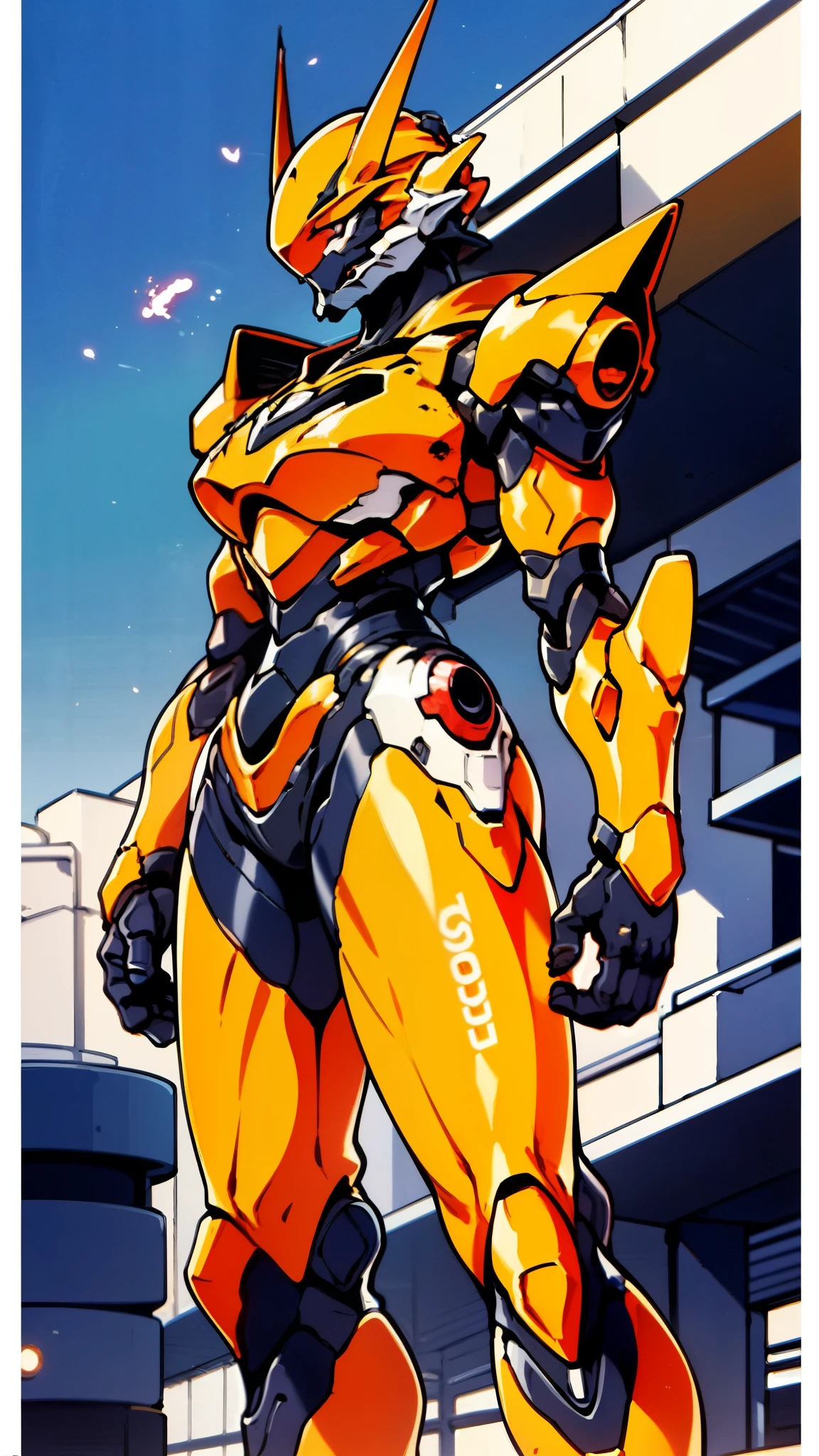 A woman adorned in fantasy-style full-body armor, a crown-concept fully enclosed helmet that unveils only her eyes, a composite layered chest plate, fully encompassing shoulder and hand guards, a lightweight waist armor, form-fitting shin guards, the overall design is heavy-duty yet flexible, ((the armor gleams with a golden glow, complemented by red and blue accents)), exhibiting a noble aura, she floats above a fantasy-surreal high-tech city, this character embodies a finely crafted fantasy-surreal style armored hero in anime style, exquisite and mature manga art style, (Queen bee mixed with Spider concept Armor, plasma, blood), ((Element, energy, elegant, goddess, femminine:1.5)), metallic, high definition, best quality, highres, ultra-detailed, ultra-fine painting, extremely delicate, professional, anatomically correct, symmetrical face, extremely detailed eyes and face, high quality eyes, creativity, RAW photo, UHD, 32k, Natural light, cinematic lighting, masterpiece-anatomy-perfect, masterpiece:1.5