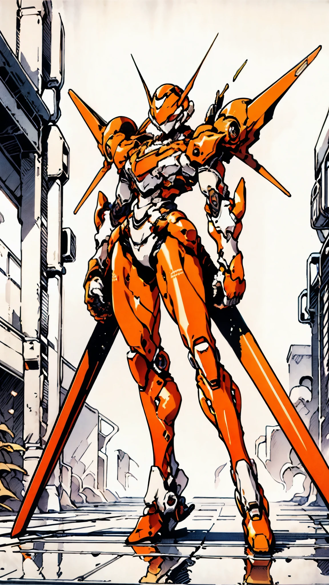 A woman adorned in fantasy-style full-body armor, a crown-concept fully enclosed helmet that unveils only her eyes, a composite layered chest plate, fully encompassing shoulder and hand guards, a lightweight waist armor, form-fitting shin guards, the overall design is heavy-duty yet flexible, ((the armor gleams with a golden glow, complemented by red and blue accents)), exhibiting a noble aura, she floats above a fantasy-surreal high-tech city, this character embodies a finely crafted fantasy-surreal style armored hero in anime style, exquisite and mature manga art style, (Queen bee mixed with Spider concept Armor, plasma, blood), ((Element, energy, elegant, goddess, femminine:1.5)), metallic, high definition, best quality, highres, ultra-detailed, ultra-fine painting, extremely delicate, professional, anatomically correct, symmetrical face, extremely detailed eyes and face, high quality eyes, creativity, RAW photo, UHD, 32k, Natural light, cinematic lighting, masterpiece-anatomy-perfect, masterpiece:1.5