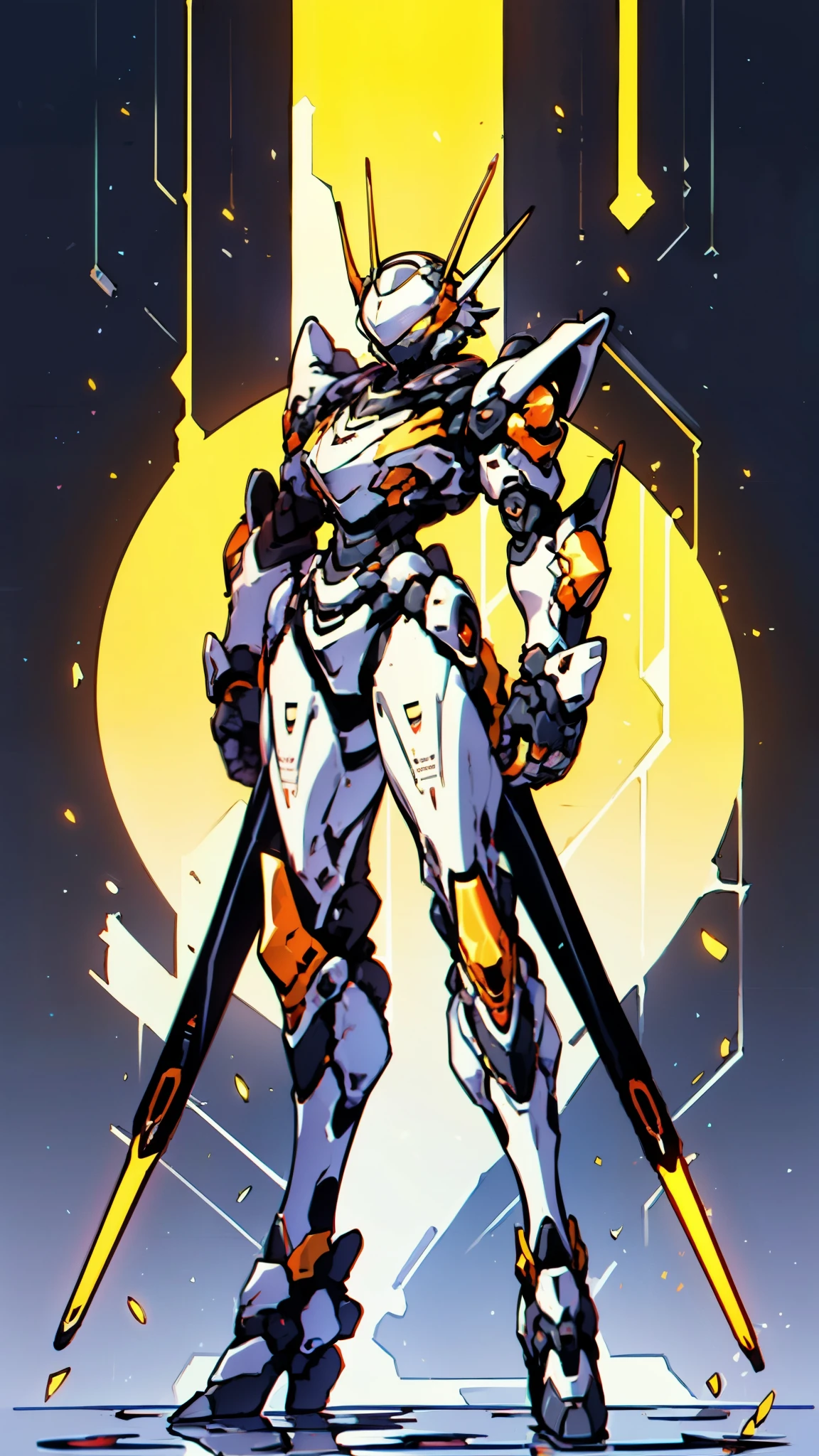 A woman adorned in fantasy-style full-body armor, a crown-concept fully enclosed helmet that unveils only her eyes, a composite layered chest plate, fully encompassing shoulder and hand guards, a lightweight waist armor, form-fitting shin guards, the overall design is heavy-duty yet flexible, ((the armor gleams with a golden glow, complemented by red and blue accents)), exhibiting a noble aura, she floats above a fantasy-surreal high-tech city, this character embodies a finely crafted fantasy-surreal style armored hero in anime style, exquisite and mature manga art style, (Queen bee mixed with Spider concept Armor, plasma, blood), ((Element, energy, elegant, goddess, femminine:1.5)), metallic, high definition, best quality, highres, ultra-detailed, ultra-fine painting, extremely delicate, professional, anatomically correct, symmetrical face, extremely detailed eyes and face, high quality eyes, creativity, RAW photo, UHD, 32k, Natural light, cinematic lighting, masterpiece-anatomy-perfect, masterpiece:1.5