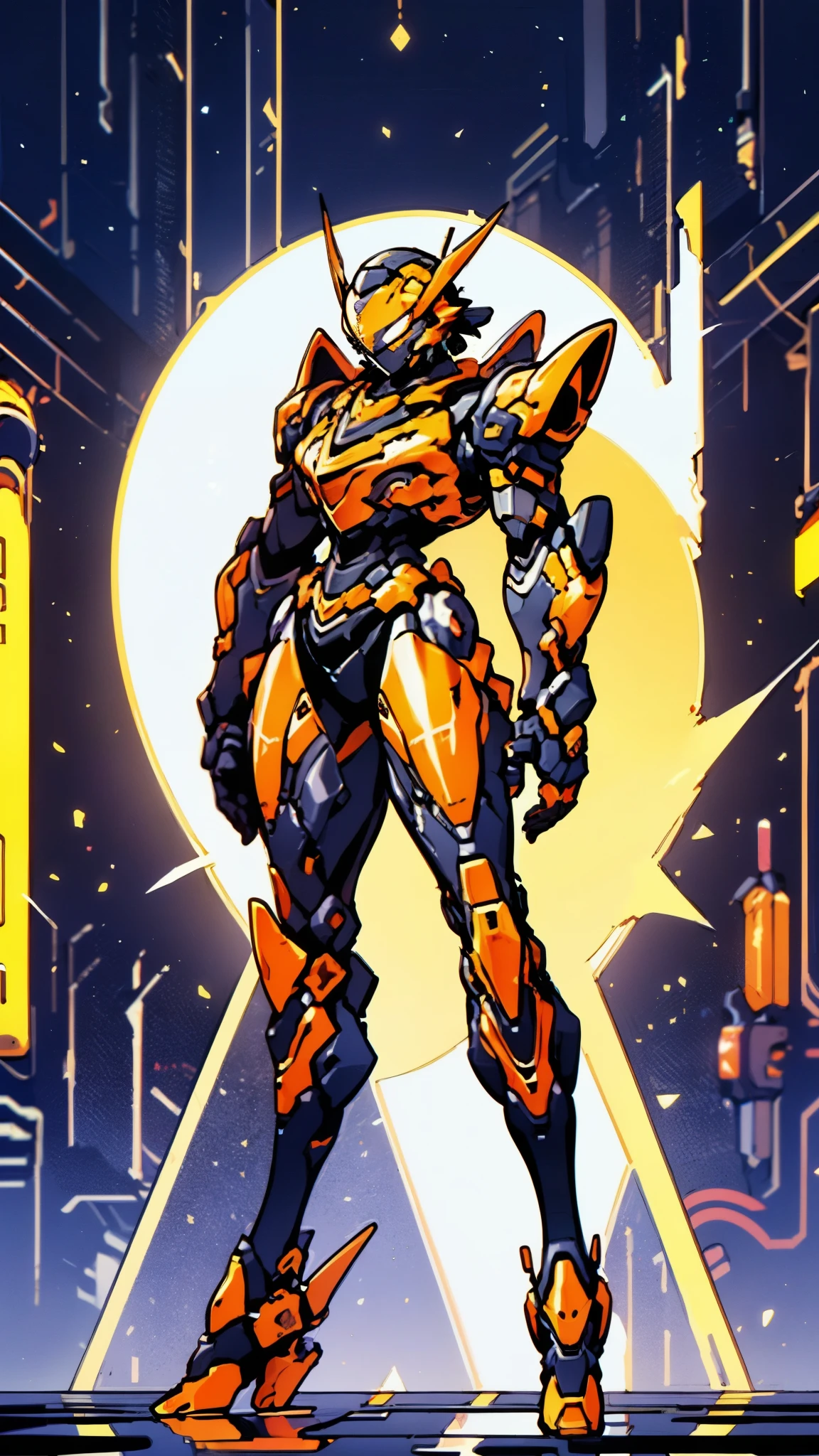 A woman adorned in fantasy-style full-body armor, a crown-concept fully enclosed helmet that unveils only her eyes, a composite layered chest plate, fully encompassing shoulder and hand guards, a lightweight waist armor, form-fitting shin guards, the overall design is heavy-duty yet flexible, ((the armor gleams with a golden glow, complemented by red and blue accents)), exhibiting a noble aura, she floats above a fantasy-surreal high-tech city, this character embodies a finely crafted fantasy-surreal style armored hero in anime style, exquisite and mature manga art style, (Queen bee mixed with Spider concept Armor, plasma, blood), ((Element, energy, elegant, goddess, femminine:1.5)), metallic, high definition, best quality, highres, ultra-detailed, ultra-fine painting, extremely delicate, professional, anatomically correct, symmetrical face, extremely detailed eyes and face, high quality eyes, creativity, RAW photo, UHD, 32k, Natural light, cinematic lighting, masterpiece-anatomy-perfect, masterpiece:1.5