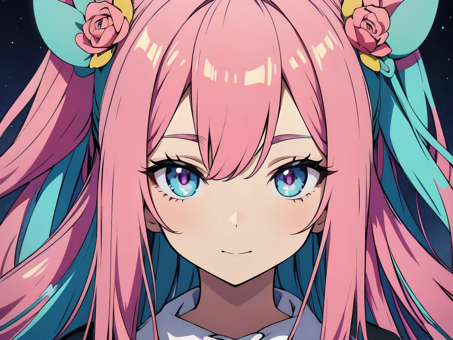 ((highest quality、High quality、masterpiece、Shining eyes、detail))Anime girl with colorful hair and colorful dress, rossdraws pastel vivid, rossdraws cartoon vibrant, anime style 4k, beautiful anime portrait, art germ colorful!!!, ! dream art germ, beautiful anime girl, anime style digital art, anime art wallpaper 4k, anime art wallpaper 4k, digital anime art, highly detailed art germ