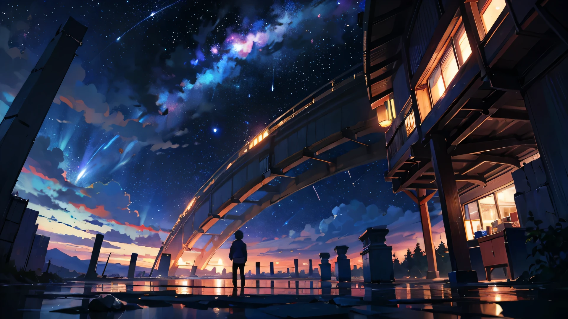background only, masterpiece, highest quality, night sky, starry sky, Mysterious, abstract, soft lighting