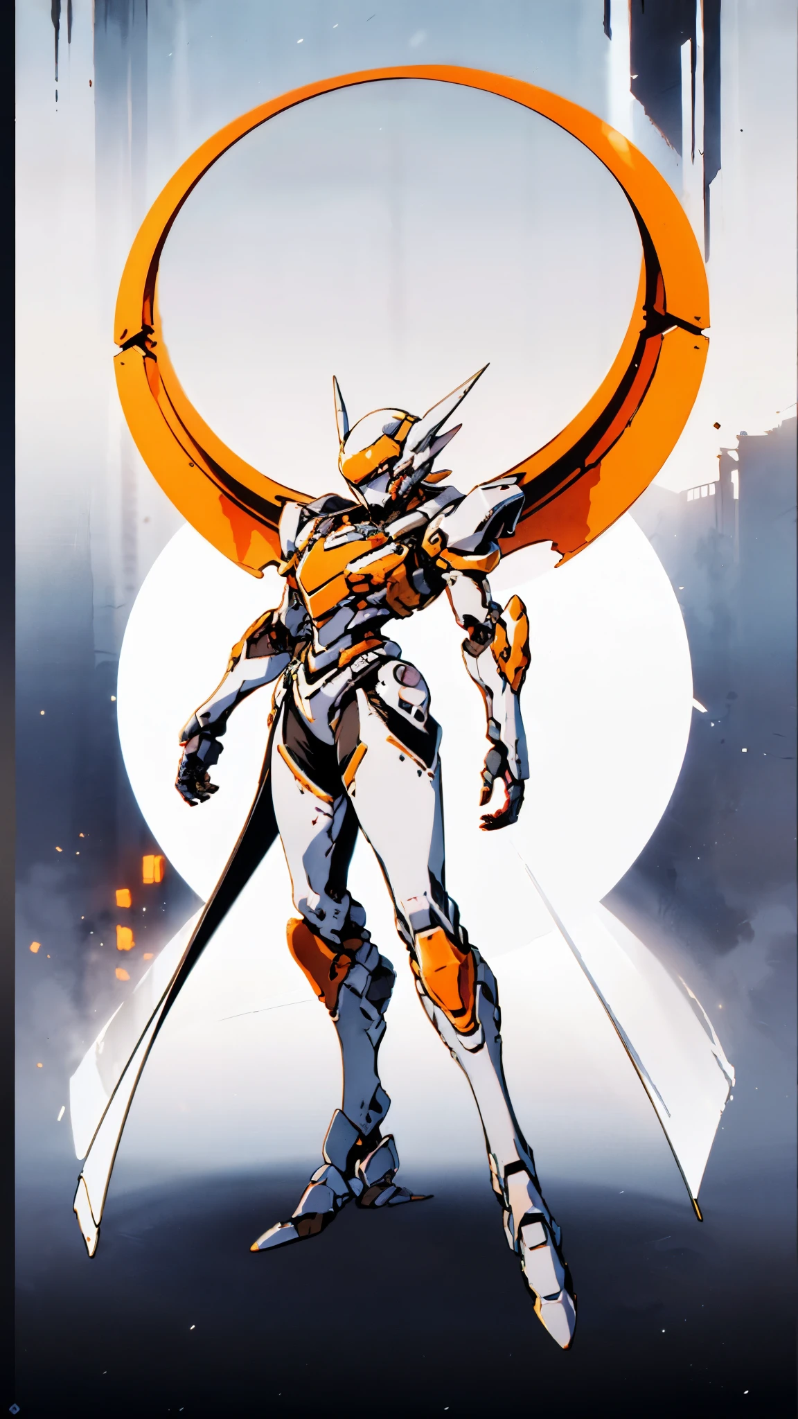A woman adorned in fantasy-style full-body armor, a crown-concept fully enclosed helmet that unveils only her eyes, a composite layered chest plate, fully encompassing shoulder and hand guards, a lightweight waist armor, form-fitting shin guards, the overall design is heavy-duty yet flexible, ((the armor gleams with a golden glow, complemented by red and blue accents)), exhibiting a noble aura, she floats above a fantasy-surreal high-tech city, this character embodies a finely crafted fantasy-surreal style armored hero in anime style, exquisite and mature manga art style, (Queen bee mixed with Spider concept Armor, plasma, blood), ((Element, energy, elegant, goddess, femminine:1.5)), metallic, high definition, best quality, highres, ultra-detailed, ultra-fine painting, extremely delicate, professional, anatomically correct, symmetrical face, extremely detailed eyes and face, high quality eyes, creativity, RAW photo, UHD, 32k, Natural light, cinematic lighting, masterpiece-anatomy-perfect, masterpiece:1.5