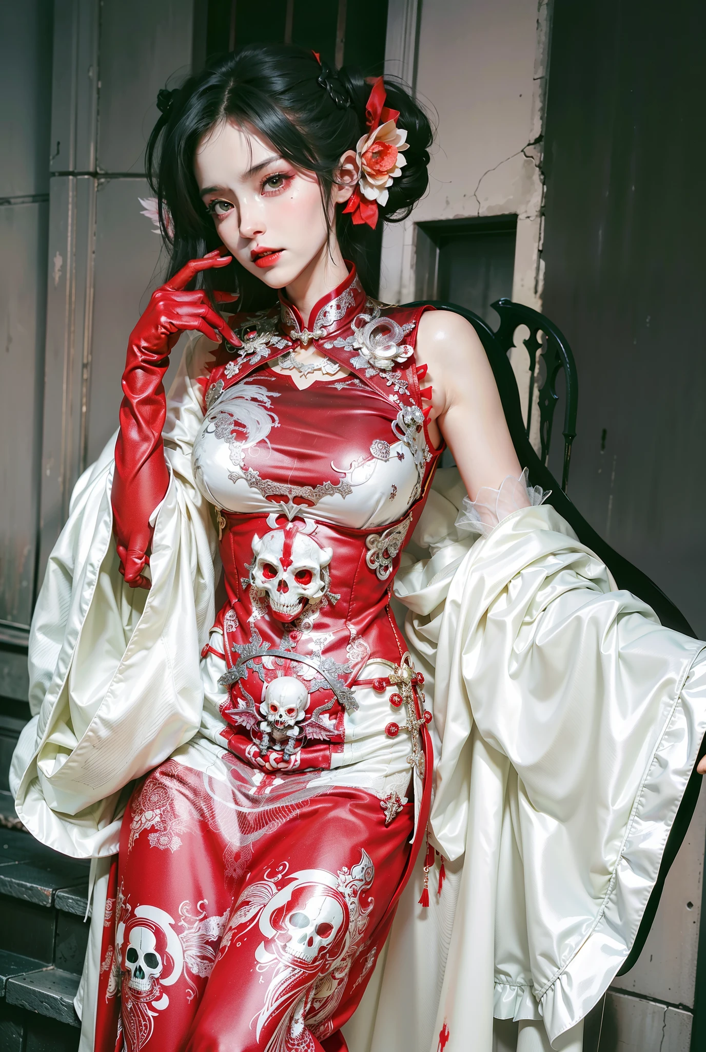nice photos,Picture of box full of swords,wing, succubus theme,fallen angel,Excellent,scary,secret horror,tentacle,have eyes,uncanny valley effect,little beast blood moon,skull skeleton,vampire,Hellfire,gloss gel coat,Holy Angel,blood moon queen,red gloves,cheongsam