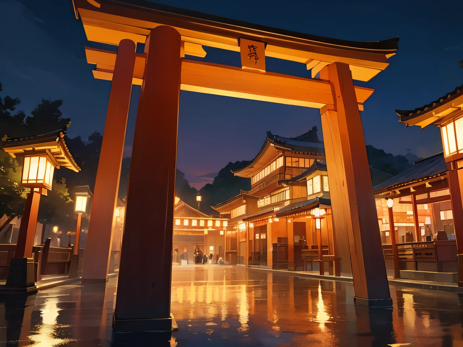master piece, best quality, high quality, It's exquisite, Beautiful, 8K, Japan Night Summer Festival, background, Japanese night stalls