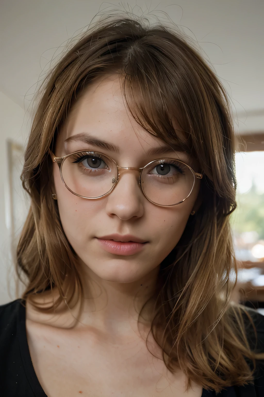 ((best quality)), ((masterpiece)), (detailed), perfect face, girl with glases, blond, emo