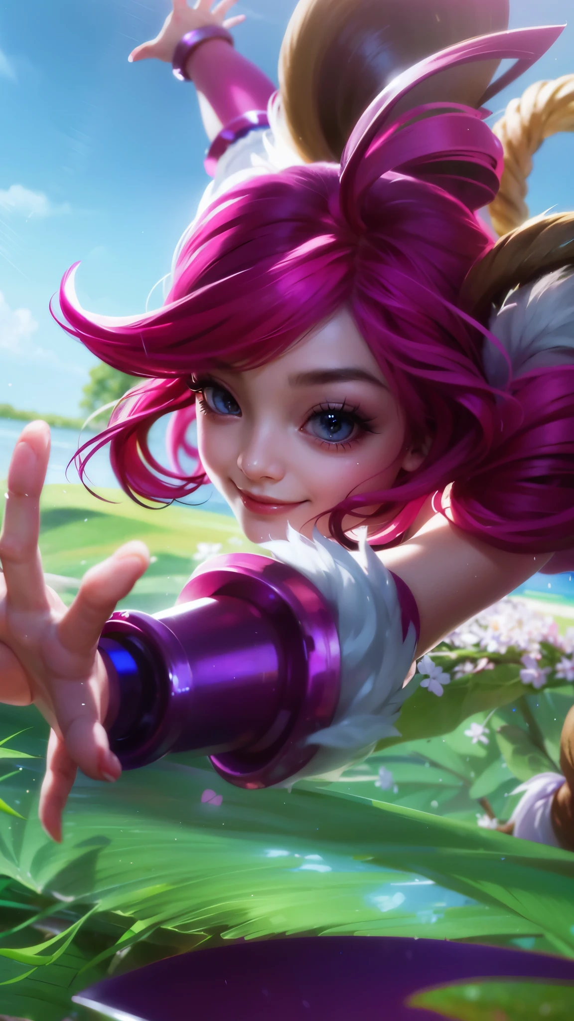 (8k, RAW photo, photorealistic:1.25) ,( lipgloss, eyelashes, best quality, ultra highres, depth of field, chromatic aberration, caustics, Broad lighting, natural shading, looking at viewer with a serene and goddess-like happiness, a girl, Japanese girl, short hair, bangs between eyes, Big eyes, O_<, wink, V pose, smiling,