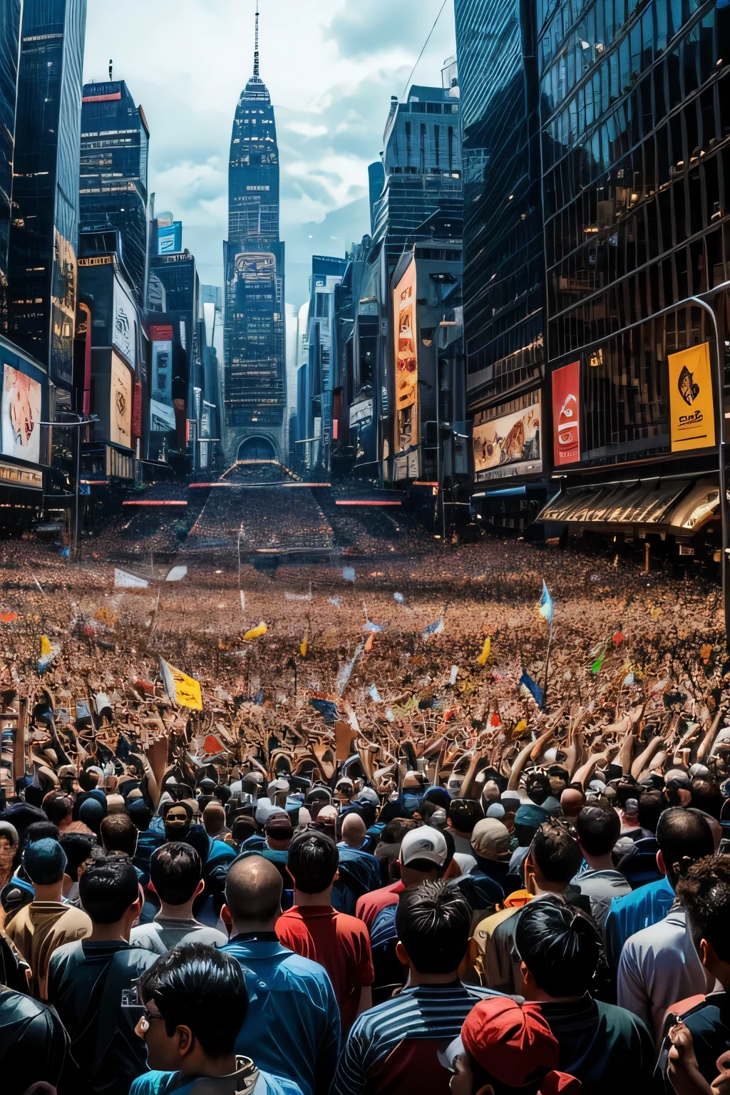 men, crowd