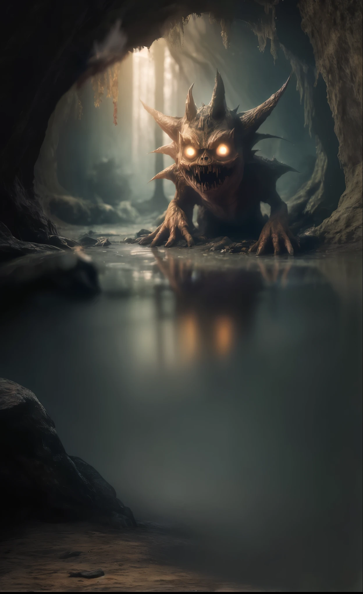 Dark and damp cave