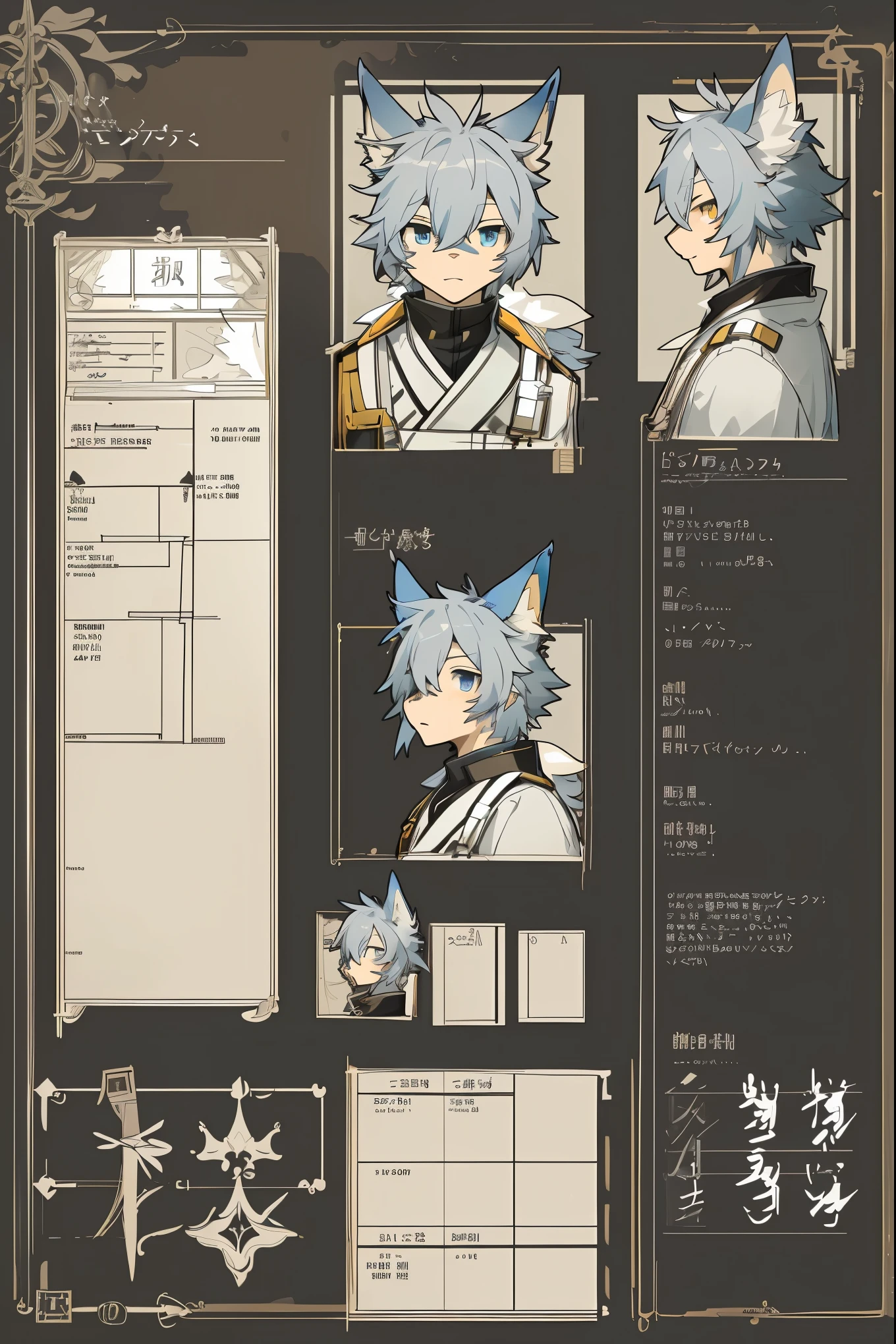 ((masterpiece)), (ultra detailed), (best quality), detailed background, (style of Arknights), (concept art, character sheet),absurdres(highly detailed beautiful face and eyes)perfect anatomy(angelic handsome boy, kemono, )(furry anthro),