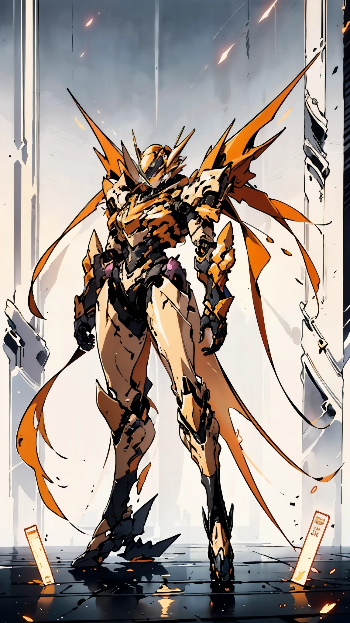 A woman adorned in fantasy-style full-body armor, a crown-concept fully enclosed helmet that unveils only her eyes, a composite layered chest plate, fully encompassing shoulder and hand guards, a lightweight waist armor, form-fitting shin guards, the overall design is heavy-duty yet flexible, ((the armor gleams with a golden glow, complemented by red and blue accents)), exhibiting a noble aura, she floats above a fantasy-surreal high-tech city, this character embodies a finely crafted fantasy-surreal style armored hero in anime style, exquisite and mature manga art style, (Queen bee mixed with Spider concept Armor, plasma, blood), ((Element, energy, elegant, goddess, femminine:1.5)), metallic, high definition, best quality, highres, ultra-detailed, ultra-fine painting, extremely delicate, professional, anatomically correct, symmetrical face, extremely detailed eyes and face, high quality eyes, creativity, RAW photo, UHD, 32k, Natural light, cinematic lighting, masterpiece-anatomy-perfect, masterpiece:1.5