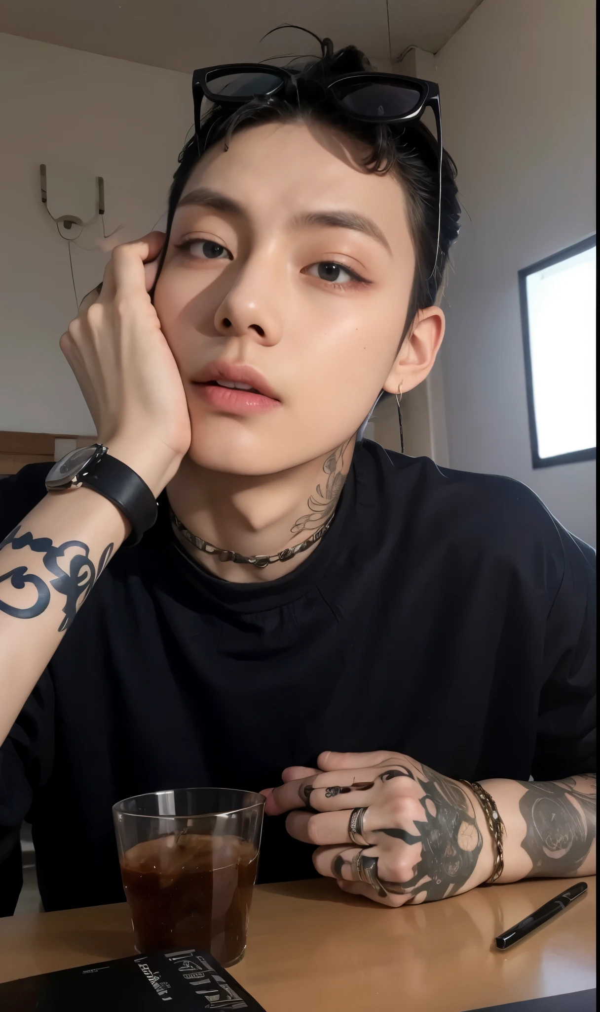 Kim Taehyung from BTS face, realisian Taehyung face