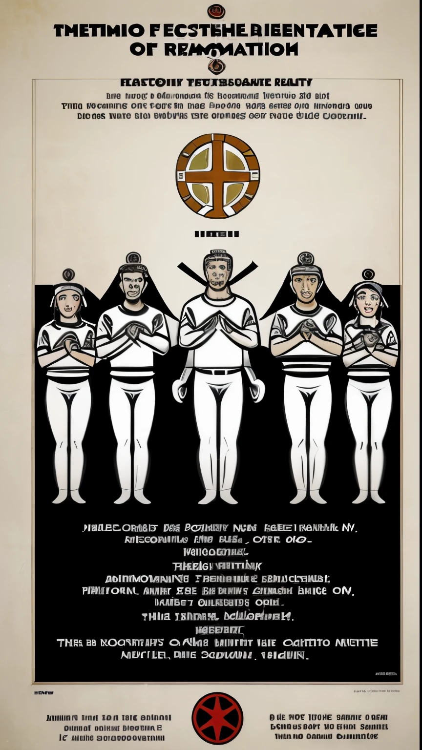 A satirical poster, A conscious idea of ideocracy, Ideocracy seeks to preserve the sacred core of society through the constant reproduction of traditional values. This can be expressed in the reliance of ideocratic leaders on ancient rituals and symbols, family values, and the predominance of the collective over the individual.