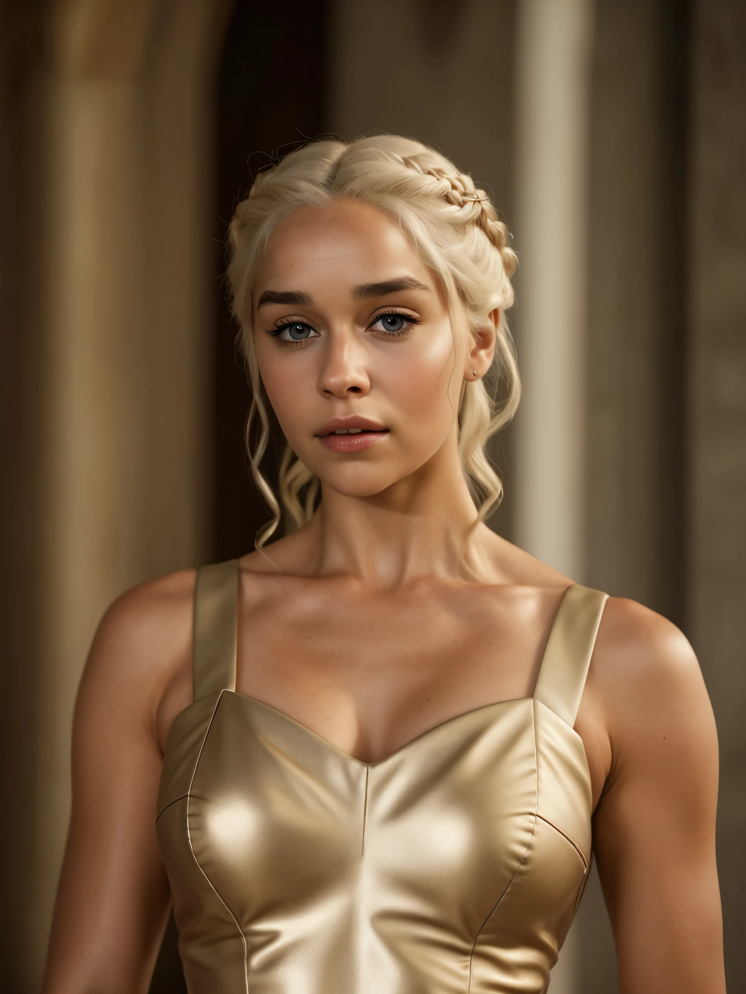 Close-up, raw photo of Daenerys Targaryen, highly detailed, arts station, smooth, sharp focus, 8k, trending on instagram, Trending on Tumblr, HDR 4K, 8k