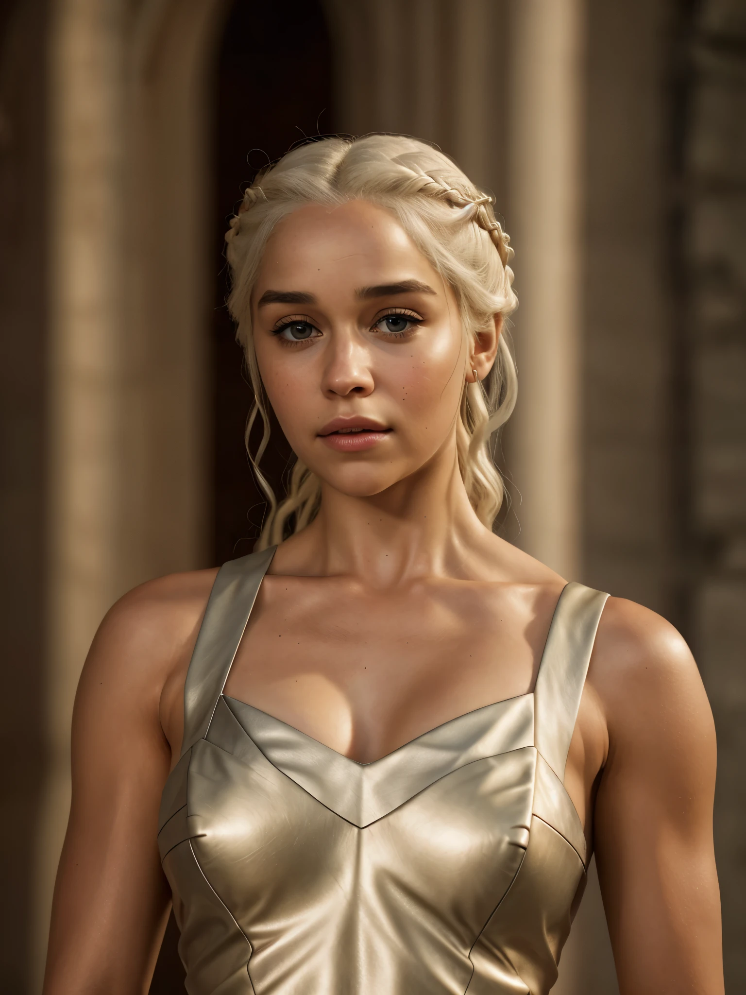 Close-up, raw photo of Daenerys Targaryen, highly detailed, arts station, smooth, sharp focus, 8k, trending on instagram, Trending on Tumblr, HDR 4K, 8k