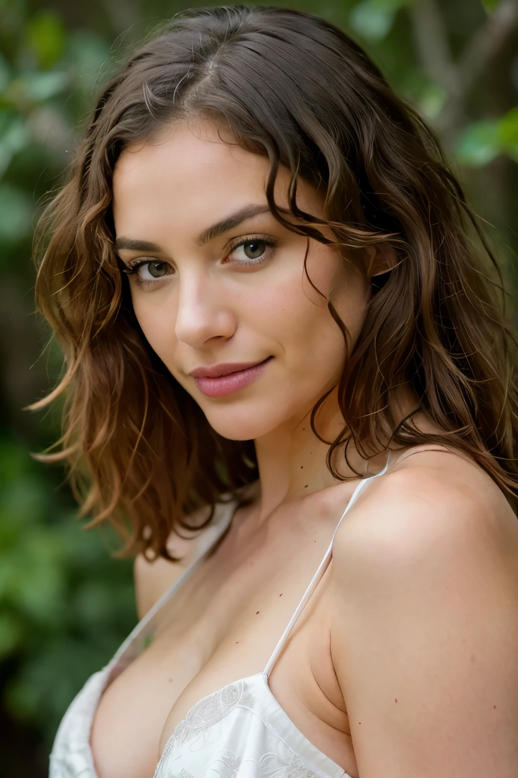 Very detailed, 30 years old, mischievous face, curly hair, hazel eyes, high resolution, masterpiece, best quality, intricate details, highly detailed, sharp focus, detailed skin, realistic skin texture, texture, detailed eyes, professional, 4k, charming smile, shot on Nikon, 50mm, shallow depth of field, vibrant colors, perfect posture, extremely detailed, photo_\(ultra\), photorealistic, realistic, post-processing, maximum details, smoothness, real life, ultra realistic, photorealism, photography, 8k uhd, photography