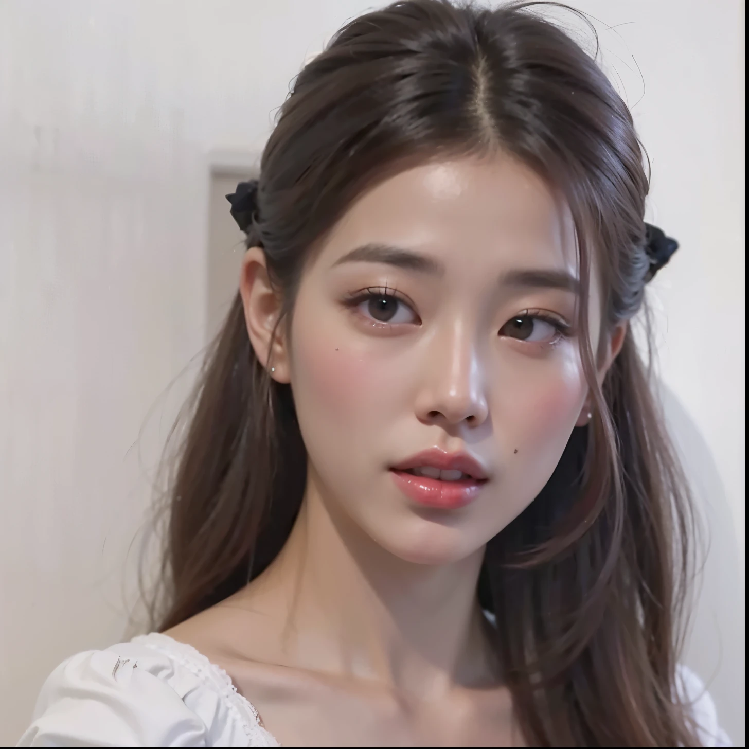 Solo, Kim Ji-ni Jennie face, combed with two braids, Spice Girl style,