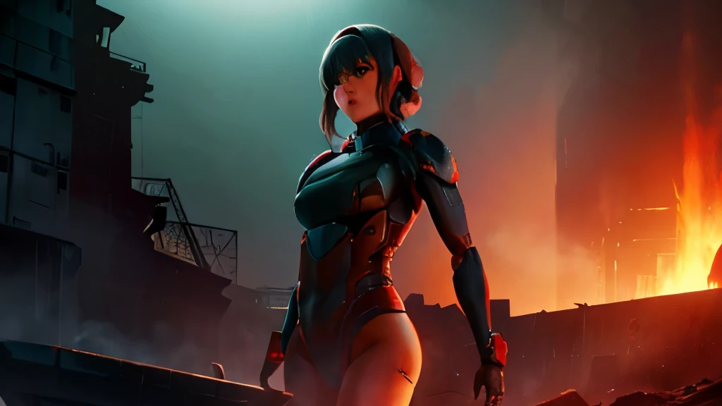 Pacific Rim Movie Mech，full bodyesbian，ruins