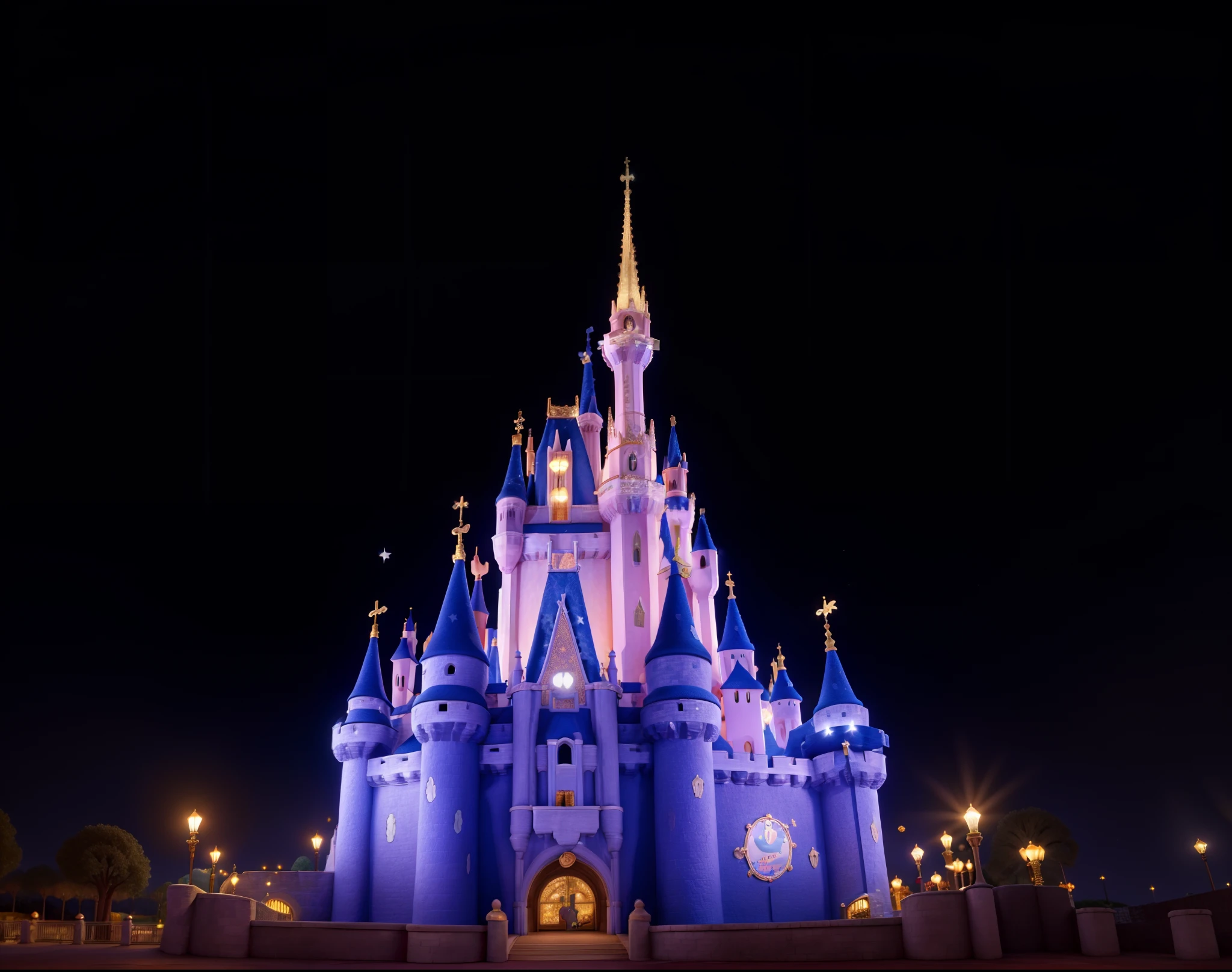 obra de arte, melhor qualidade,, disney, castelo da Cinderella, firework, disney, Mickey, Minnie