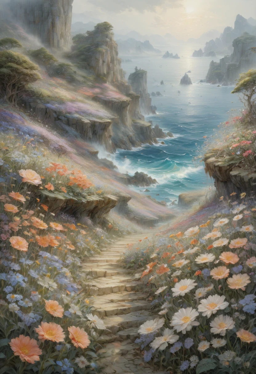 sea of flowers, by kuang hong, best quality, masterpiece, Representative work, official art, Professional, Ultra intricate detailed, 8k