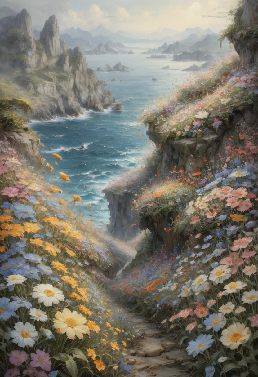 sea of flowers, by kuang hong, best quality, masterpiece, Representative work, official art, Professional, Ultra intricate detailed, 8k