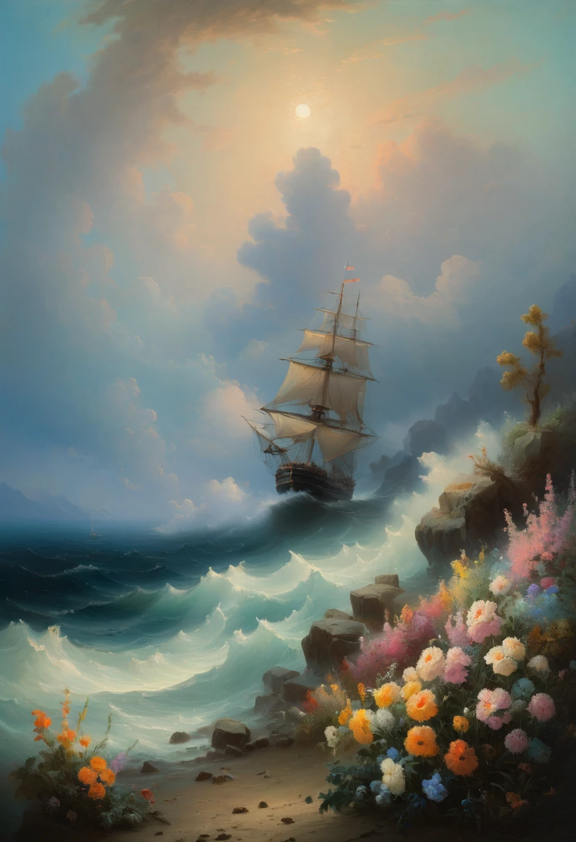 sea of flowers, by Michal Karcz, best quality, masterpiece, Representative work, official art, Professional, Ultra intricate detailed, 8k
