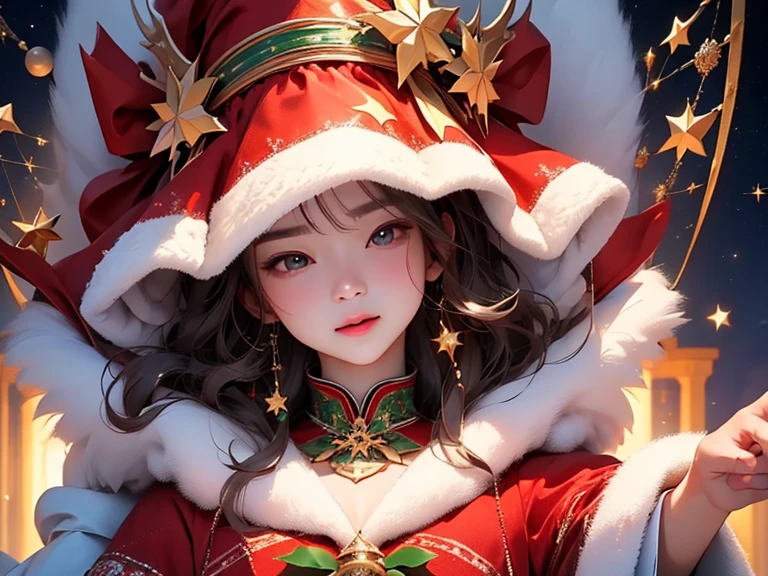 (top-quality、4k、hight resolution、​masterpiece:1.2)、vivd colour、christmas sticker, high quality ,charp focus