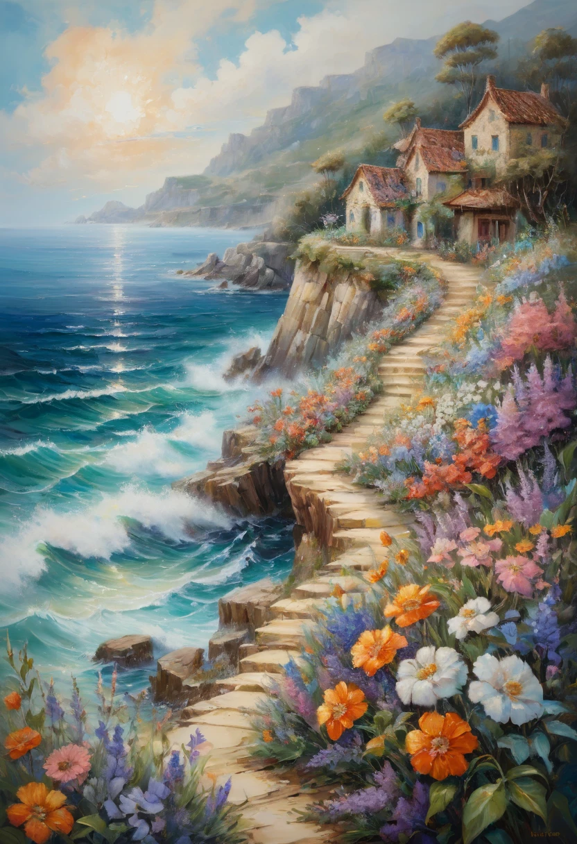 sea of flowers, by Ross Tran, best quality, masterpiece, Representative work, official art, Professional, Ultra intricate detailed, 8k