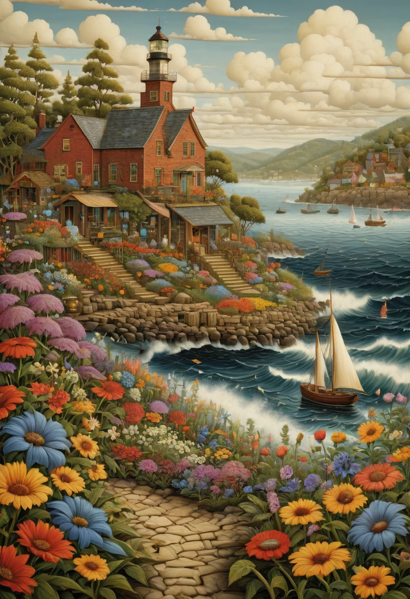 sea of flowers, by Michal Karcz, best quality, masterpiece, Representative work, official art, Professional, Ultra intricate detailed, 8k