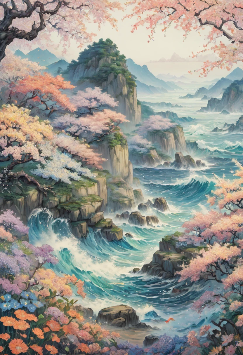 sea of flowers, by yukisakura, best quality, masterpiece, Representative work, official art, Professional, Ultra intricate detailed, 8k