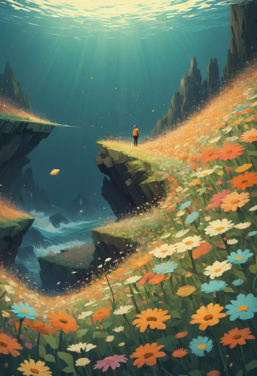 sea of flowers, by yukisakura, best quality, masterpiece, Representative work, official art, Professional, Ultra intricate detailed, 8k