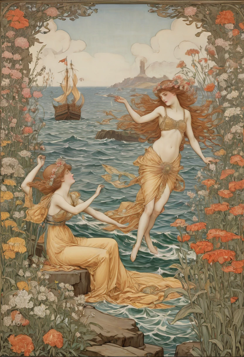 sea of flowers, by Ross Tran, best quality, masterpiece, Representative work, official art, Professional, Ultra intricate detailed, 8k